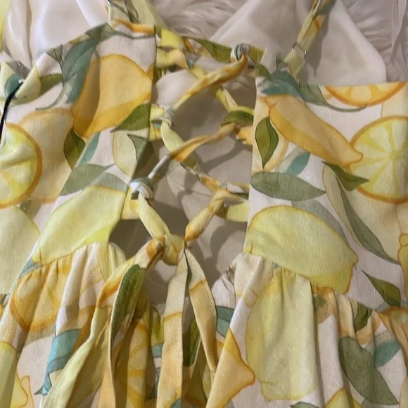 Avec Les Filles Yellow Floral Mini Dress - Picture 6 of 12